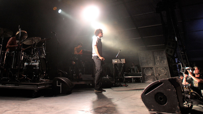 Zack De La Rocha performing with One Day As a Lion in 2011