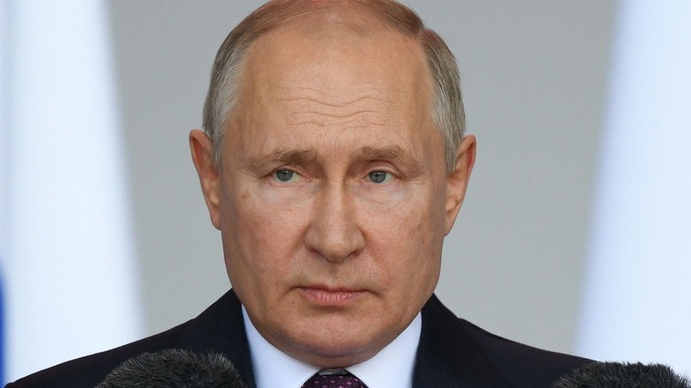 Vladimir Putin with cracked lips