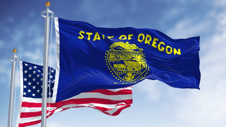 The flag of Oregon