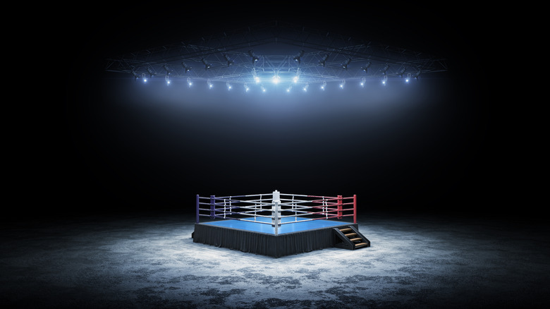 empty wrestling ring