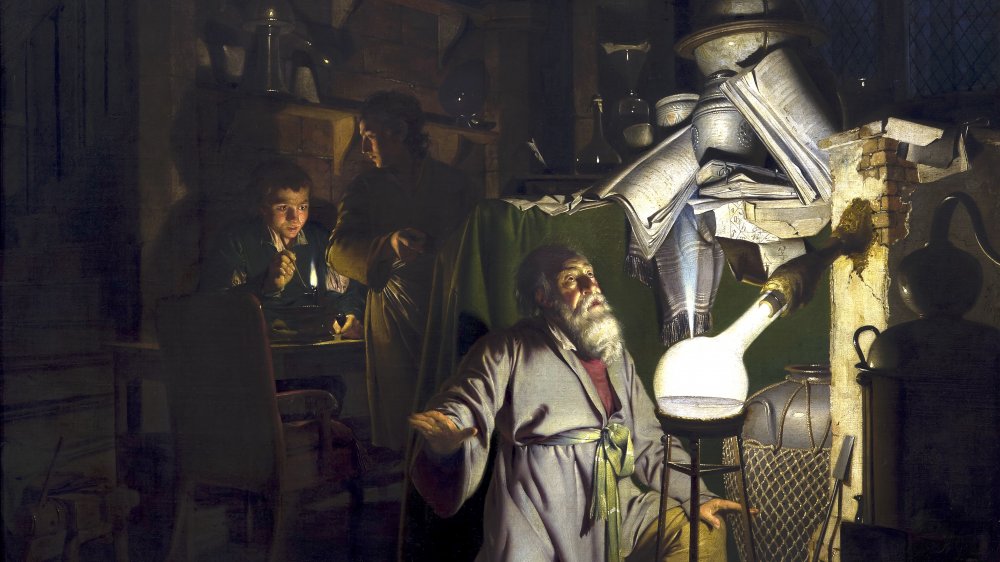 the alchemist in search of the philosopher's stone, alchemy
