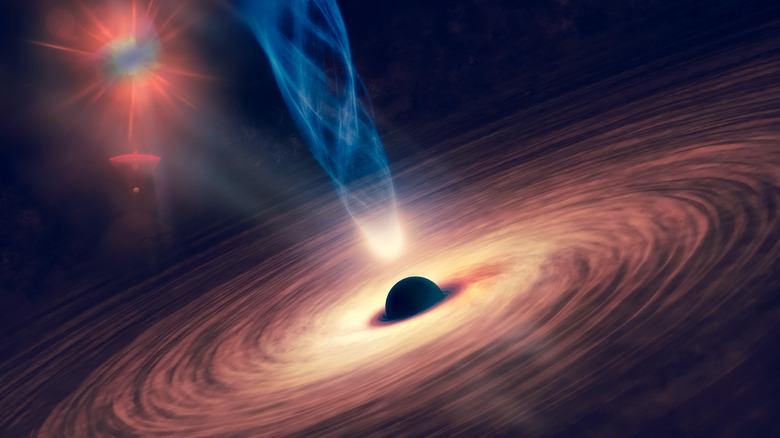 Artistic representation of white hole