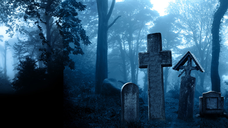 creepy old cemetery