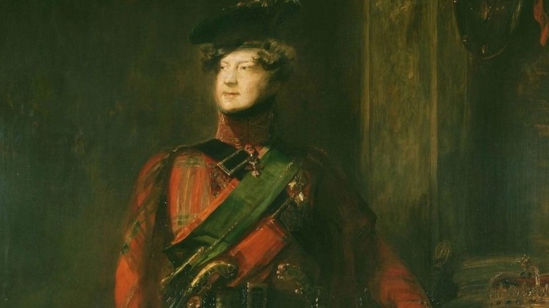 George IV portrait in a red Scottish tartan by David Wilke