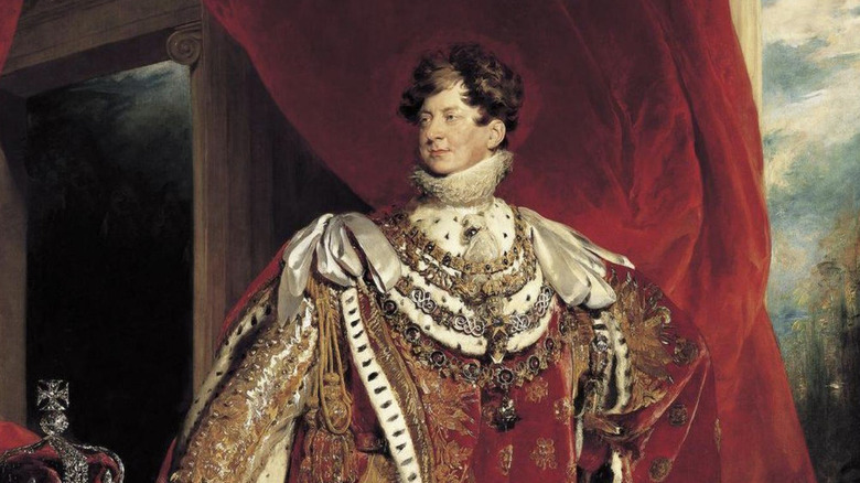 George IV portrait in his Coronation robes circa 1820