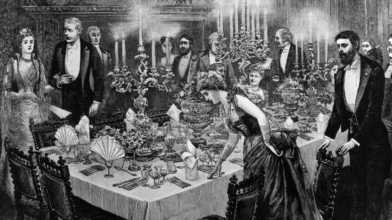 Ужин богатых людей 1800-х годов