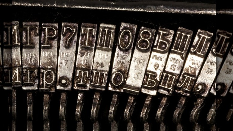 Клавиши пишущей машинки