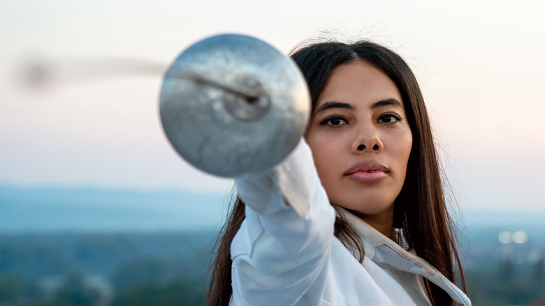 Woman with rapier