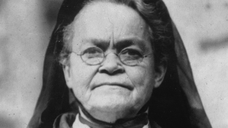 Carrie Nation scowling