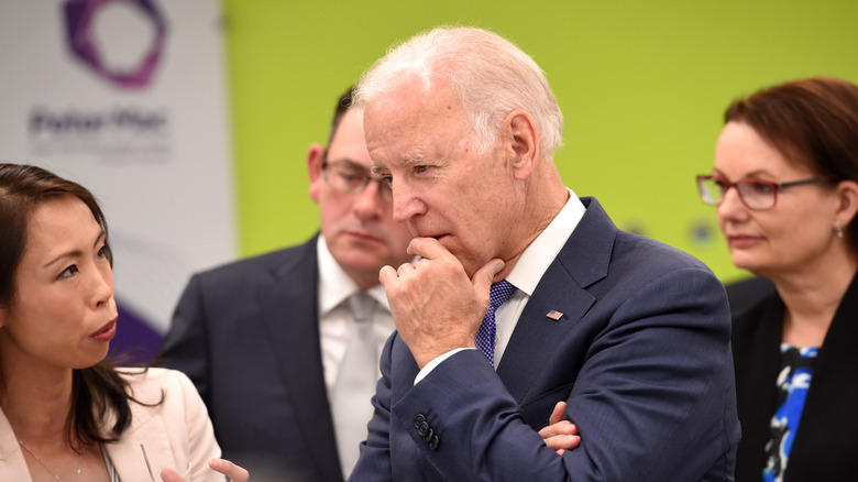 Joe Biden at a lab
