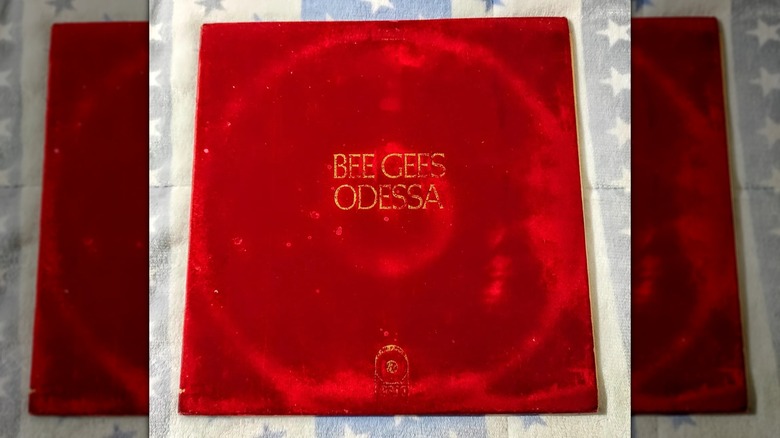 The Bee Gees' "Odessa" album on a star-patterened background