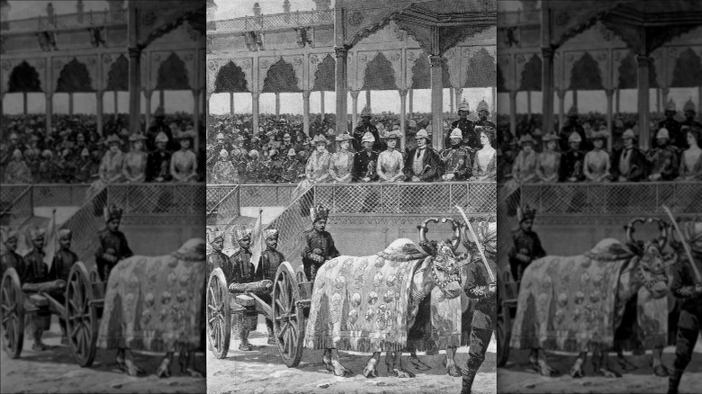 Gaekwad of Baroda's cannon procession