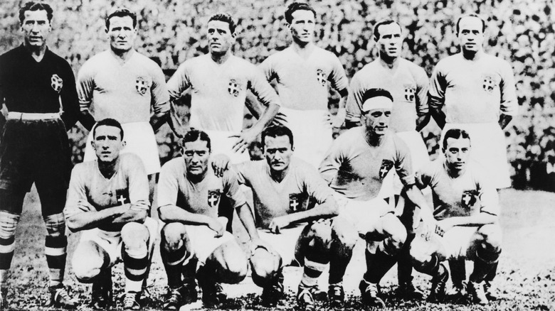 Italy's 1934 World Cup squad team photo