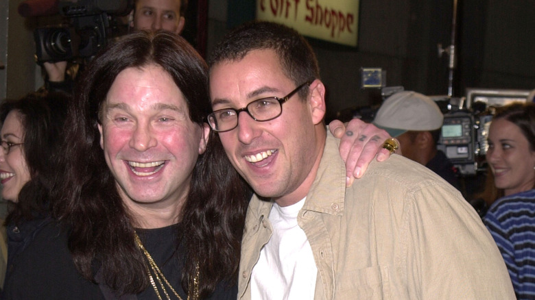 Ozzy Osbourne laughing with Adam Sandler