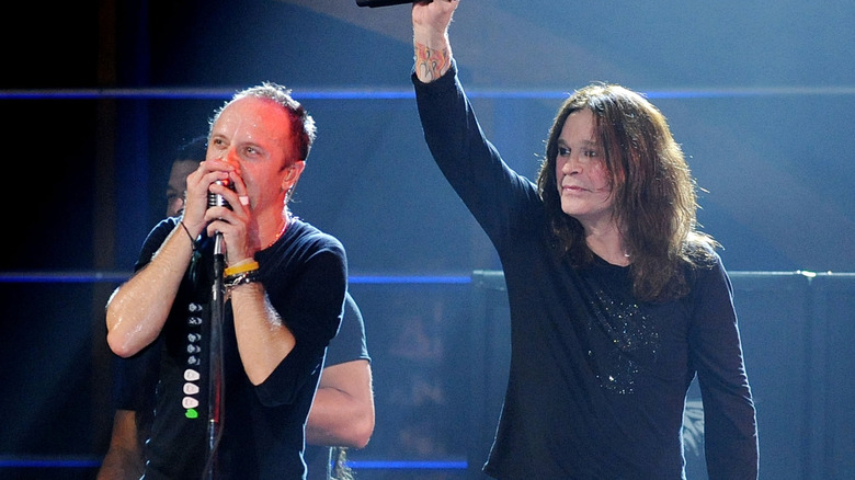 Lars Ulrich and Ozzy Osbourne onstage together