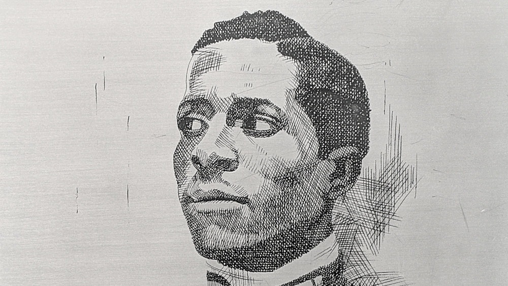 Line drawing of Corporal Eugene Jacques Bullard (1894 - 1961)