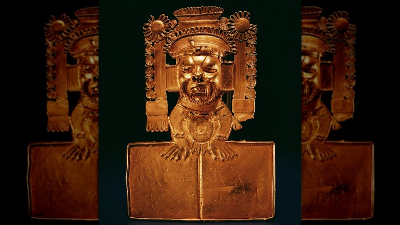 Gold pectoral of the Aztec god Xipe Totec