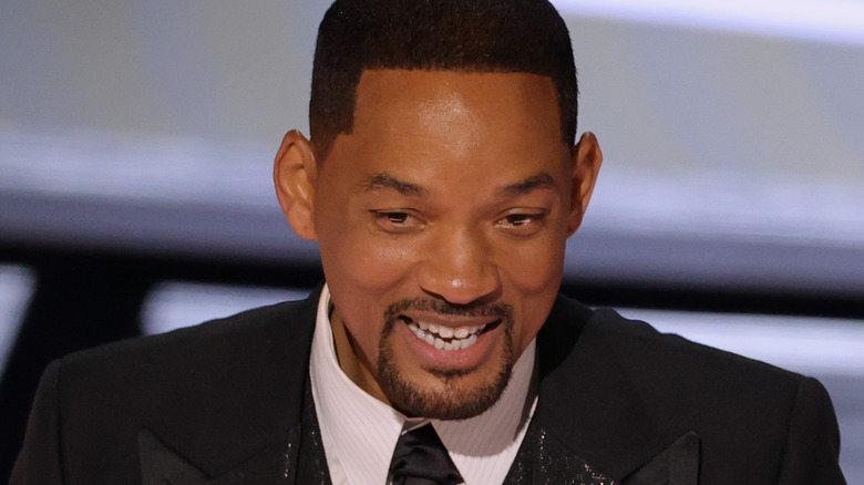 will smith oscars speech wincing