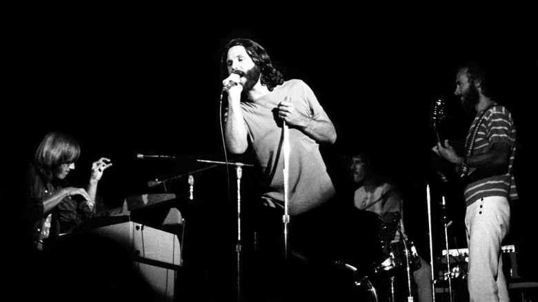 Jim Morrison and the Doors performing on stage in 1970