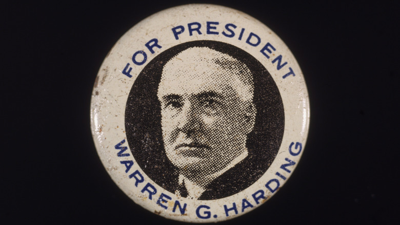 Warren Harding campaign pin 