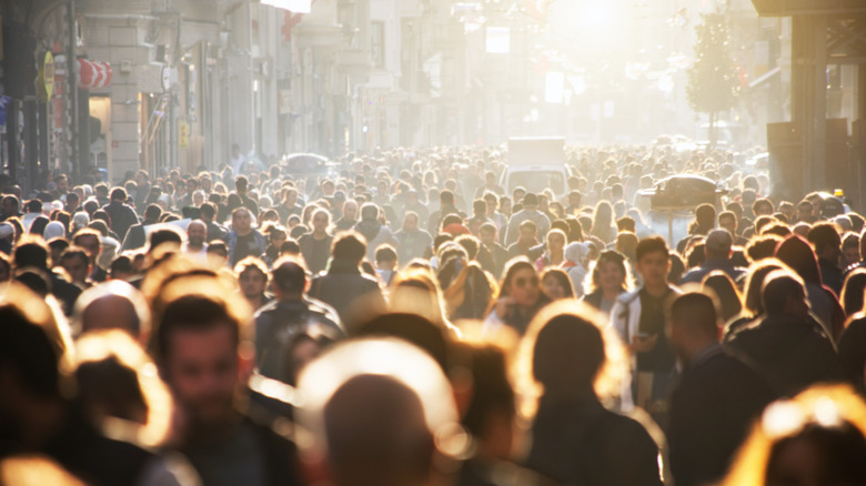 A crowded city street