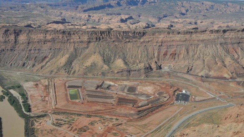 Moab uranium mill tailings pile