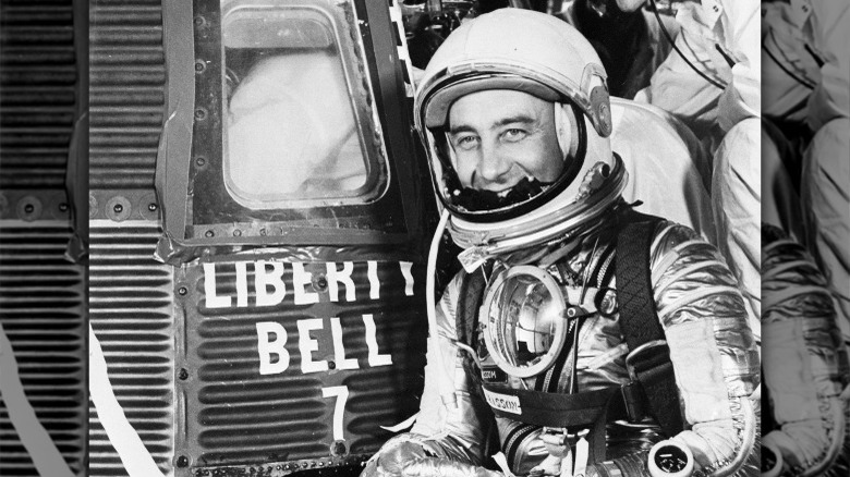 gus grissom posing with liberty bell 7
