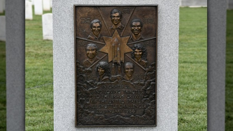 Space Shuttle Challenger memorial in Arlington Cemetery