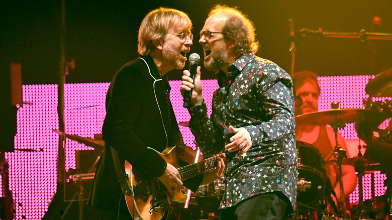 Trey Anastasio and Page McConnell of Phish perform live