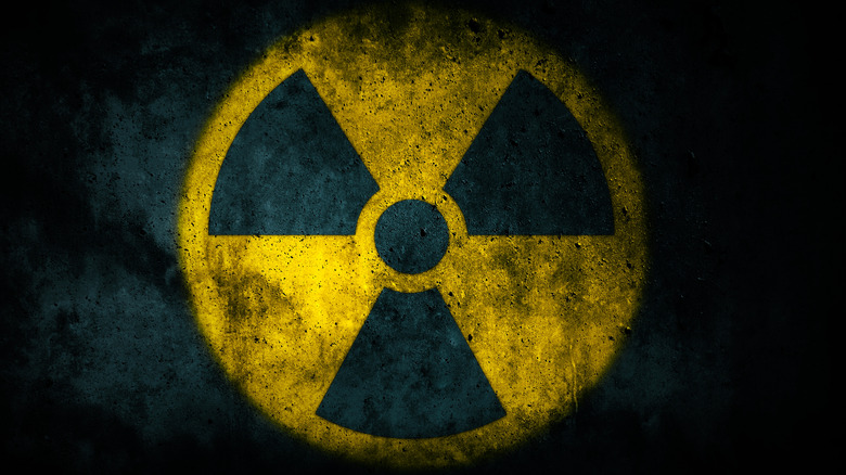 radiation symbol warns people of danger