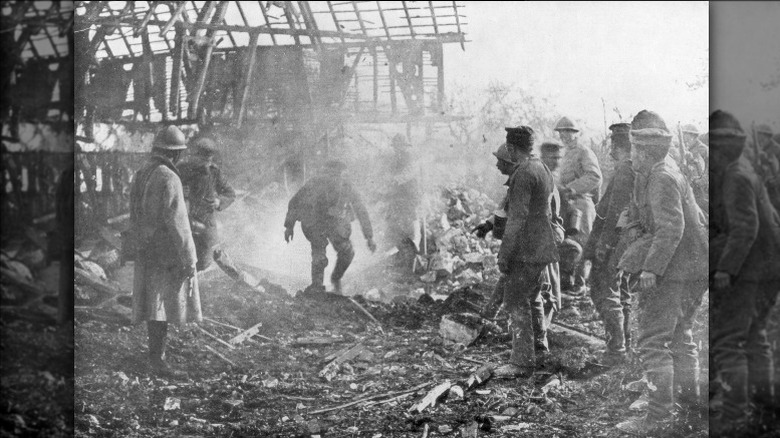 solider running Cantigny