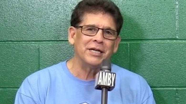 Tito Santana being interviewed