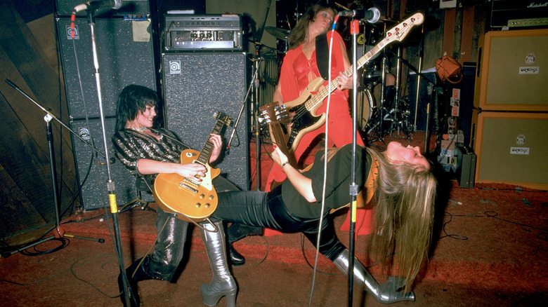 Joan Jett and Lita Ford rocking out