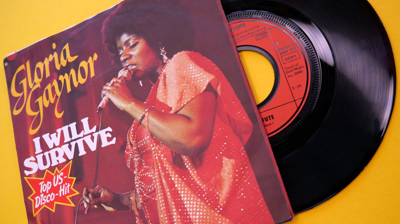 Record cover and record of "I Will Survive"