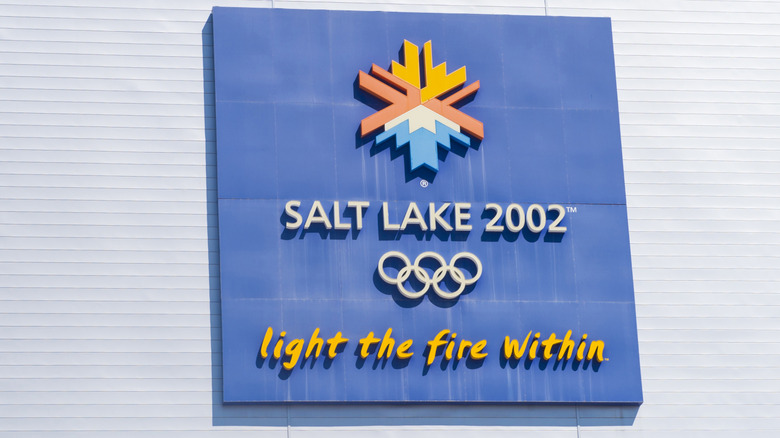 Olympic Park sign in Salt Lake City in 2002