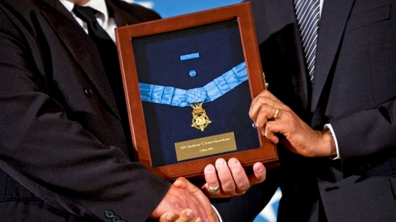 A posthumous Medal of Honor presented