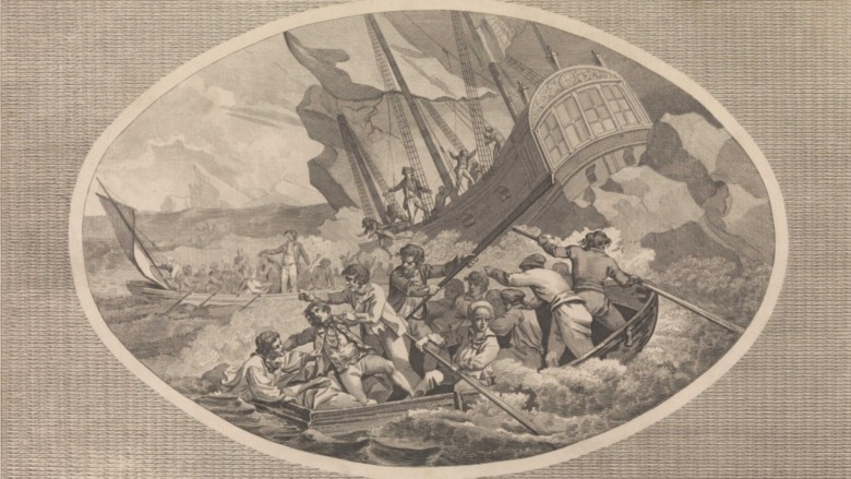 Ship sinking on its way to Botany Bay, Australia