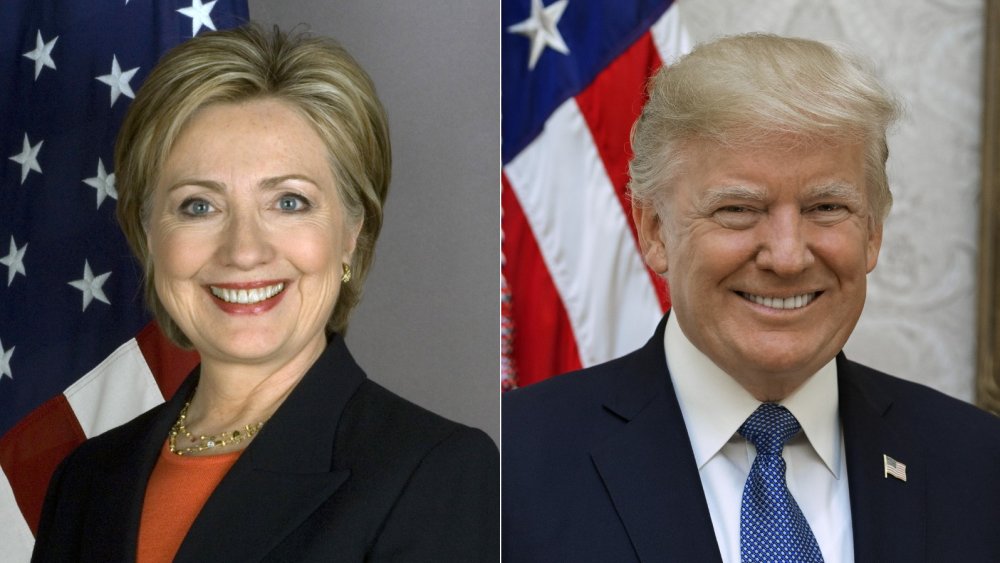 Photographs of 2016 presidential candidates Hillary Clinton and Donald Trump.