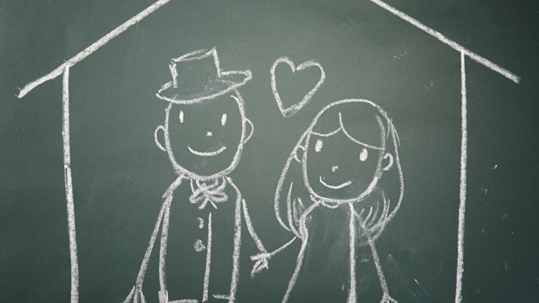 chalkboard couple