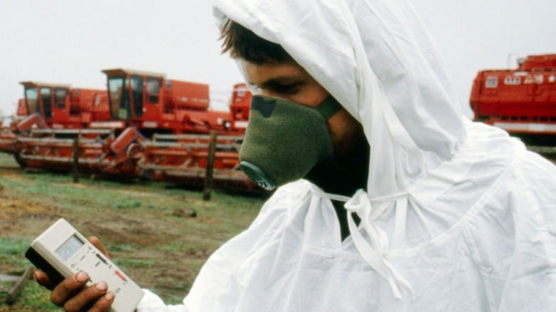 Worker at Chernobyl in 1990