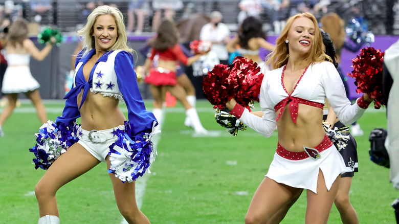cheerleaders at an nfl game