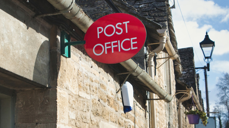 U.K. Post Office sign