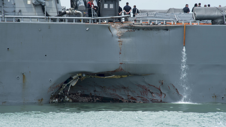 Damage sustained by USS John S. McCain