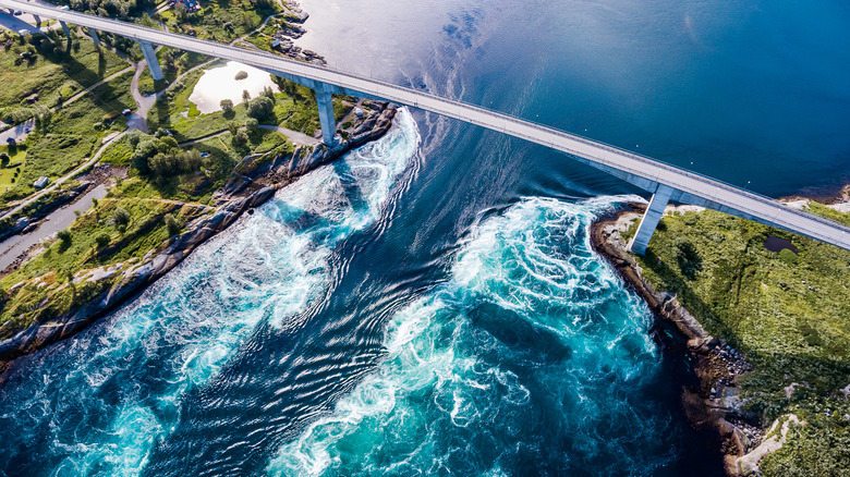 Aerial view of Saltstraumen