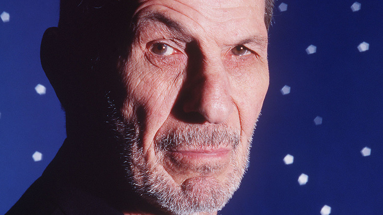 Leonard Nimoy arching an eyebrow