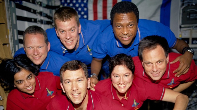 Columbia crew in orbit