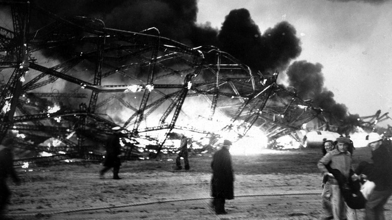 the hindenberg on fire