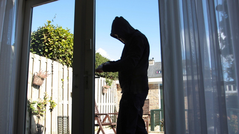 Burglar outside home