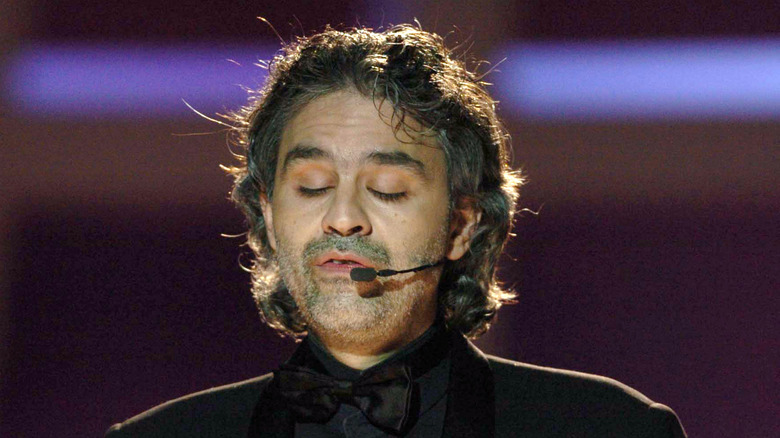 Andrea Bocelli singing