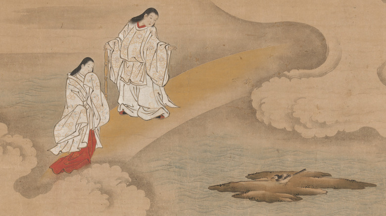 Izanagi and Izanami gazing on Earth